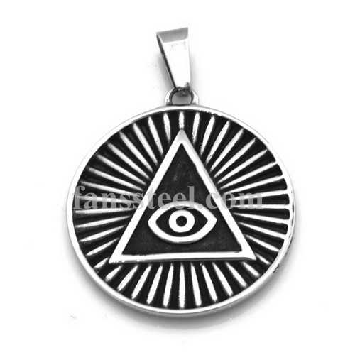 FSP17W44 Sunshine triangle all seeing eye pendant - Click Image to Close